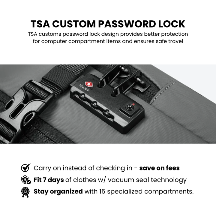 FLYT™ Vacuum Compression Expandable Travel Backpack With Pump (60L/17.3")