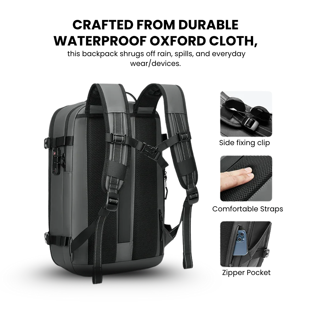 FLYT™ Vacuum Compression Expandable Travel Backpack With Pump (60L/17.3")