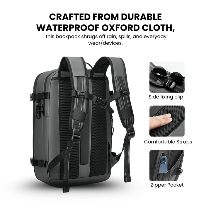 FLYT™ Vacuum Compression Expandable Travel Backpack With Pump (60L/17.3")